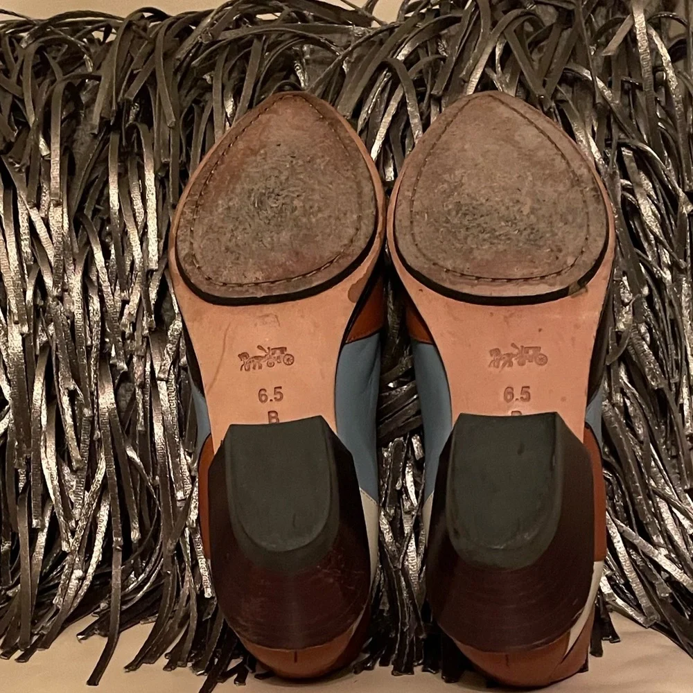 Coach multicolor patchwork booties. Size 6 1/2. - Picture 6 of 6